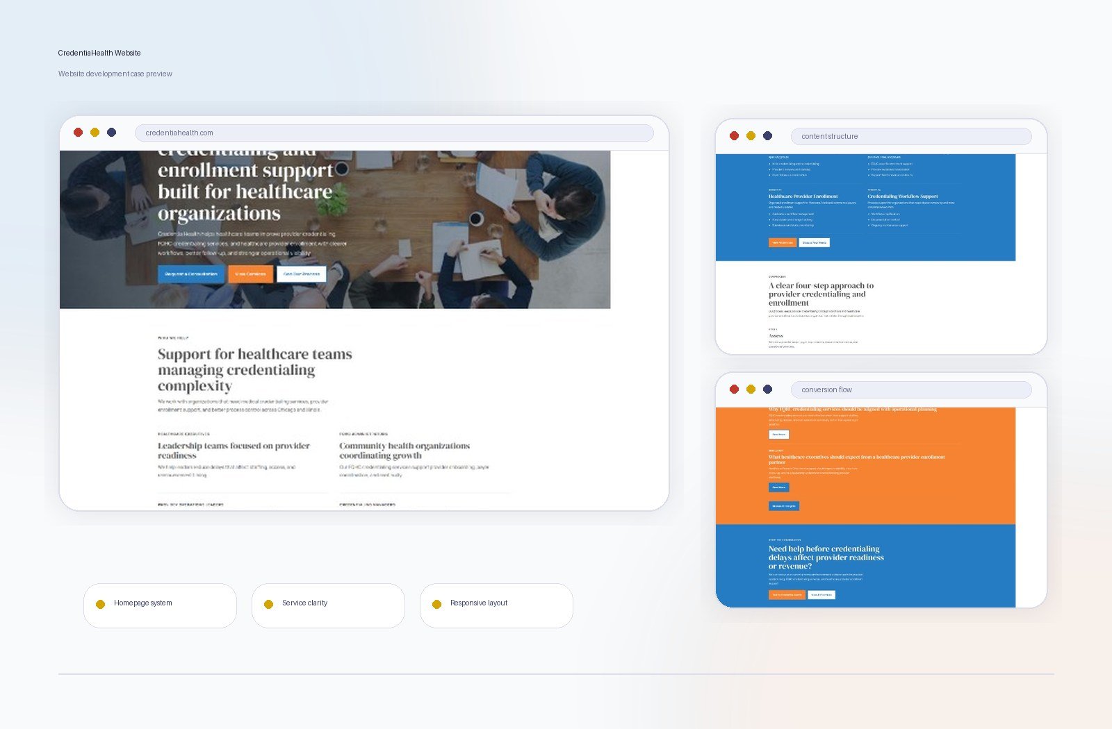 CredentiaHealth Provider Credentialing Website website preview